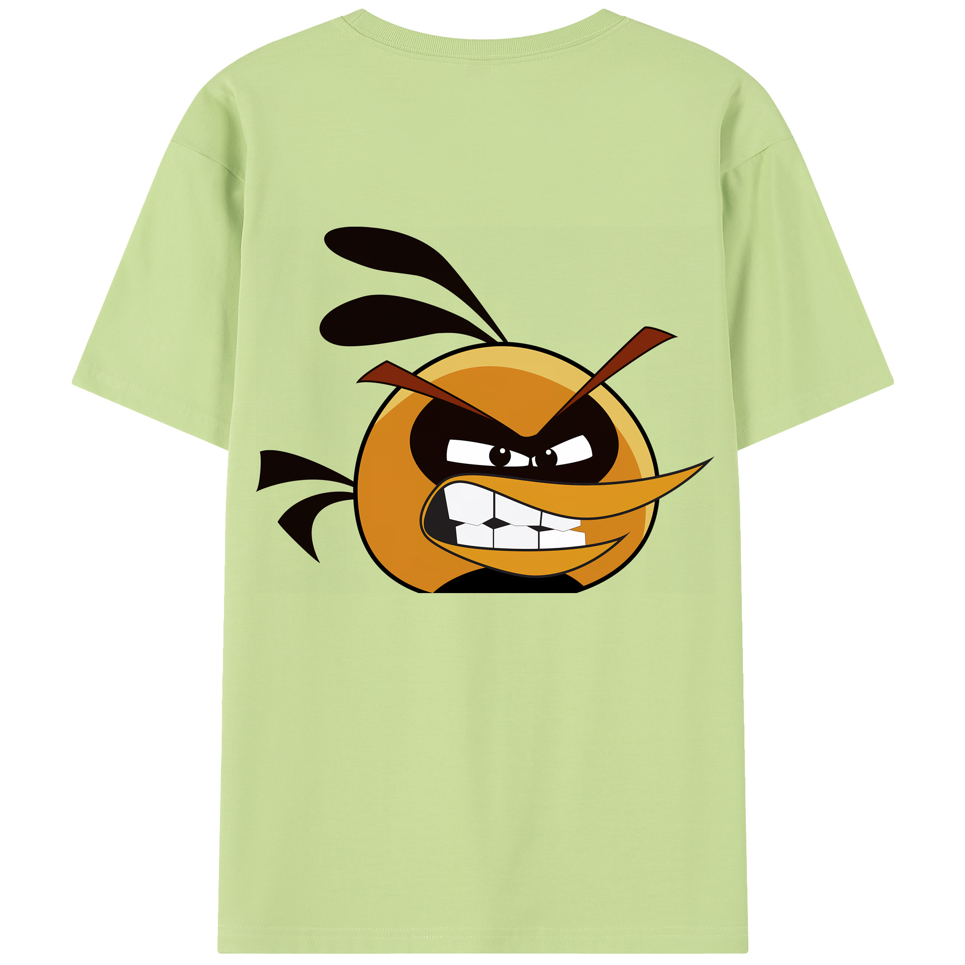 （画像用） Angry Birds アングリーバード 綿100％半袖Tシャツ（背面プリント）